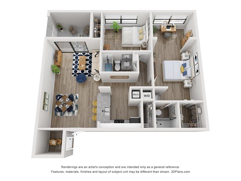 a floor plan of the villas at houston levee west apartments in cordova,